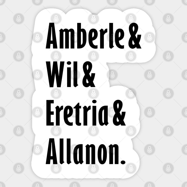 The Shannara Chronicles - Amberle & Wil & Eretria & Allanon Sticker by BadCatDesigns